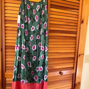 Anthropologie dress NWT. Size M. Could fit M-XL. Silky with small pleats on top